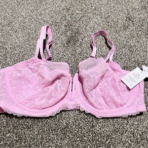 Auden Pink Lace Underwire Bra